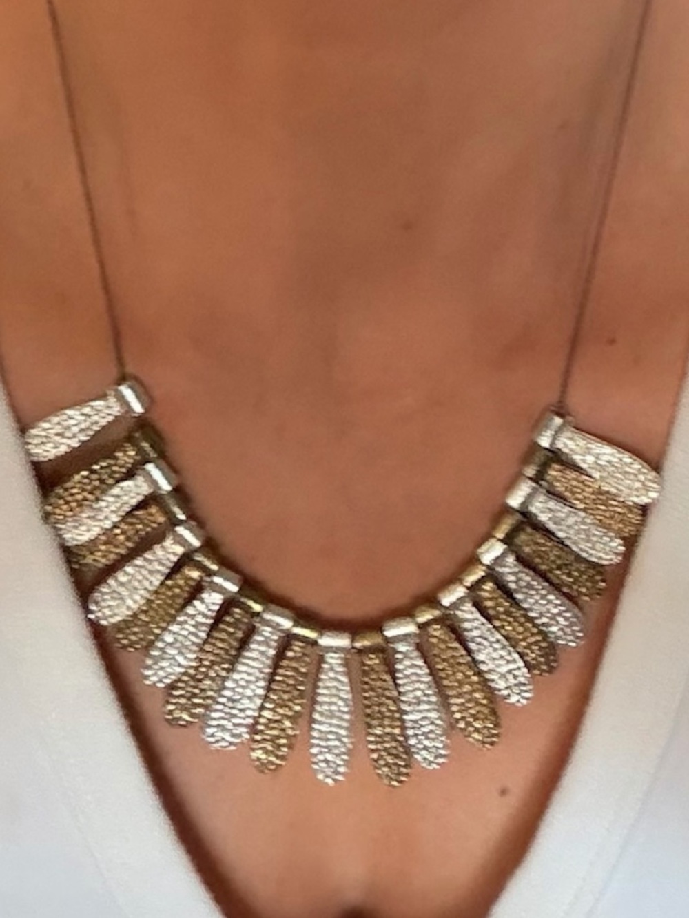 ZAD Gunmetal Charm Chain Necklace